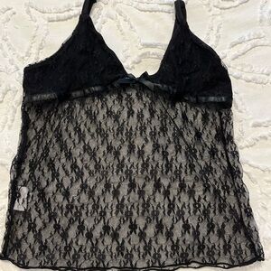 Black lace tank top